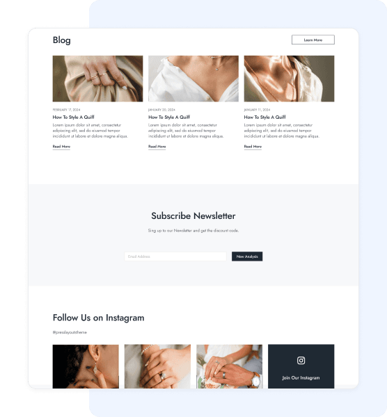 Newsletter lead collection