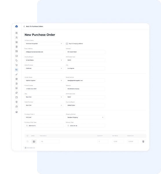 Order jewelry inventory and generate purchase orders from your POS